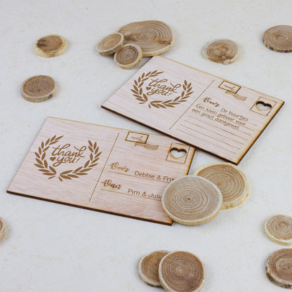 Houten kaart - Thank You!