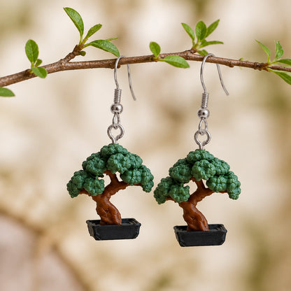 3D Print Oorbel - Bonsaiboompje
