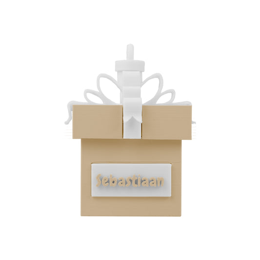 3D Kerstbal - Cadeau