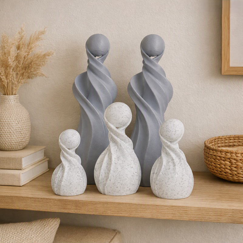 Gezinssculpturen - Grijs