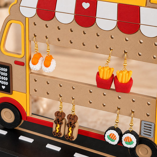 Oorbellendisplay FoodTruck 'FastFood'