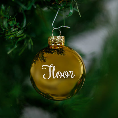Kerstbal Goud Glans - Naam