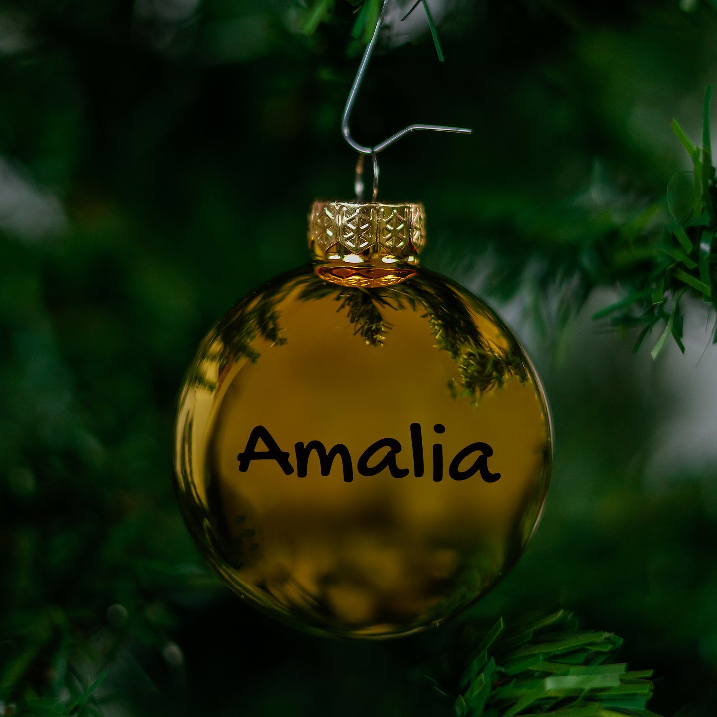 Kerstbal Goud Glans - Naam