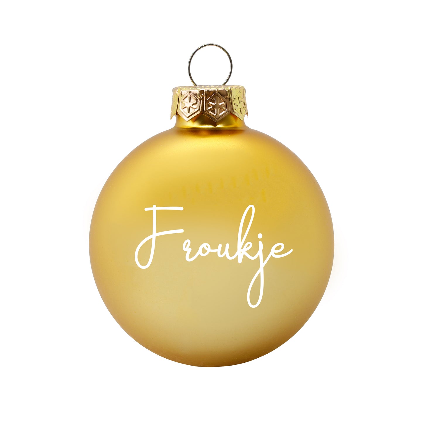 Kerstbal Goud Mat - Naam