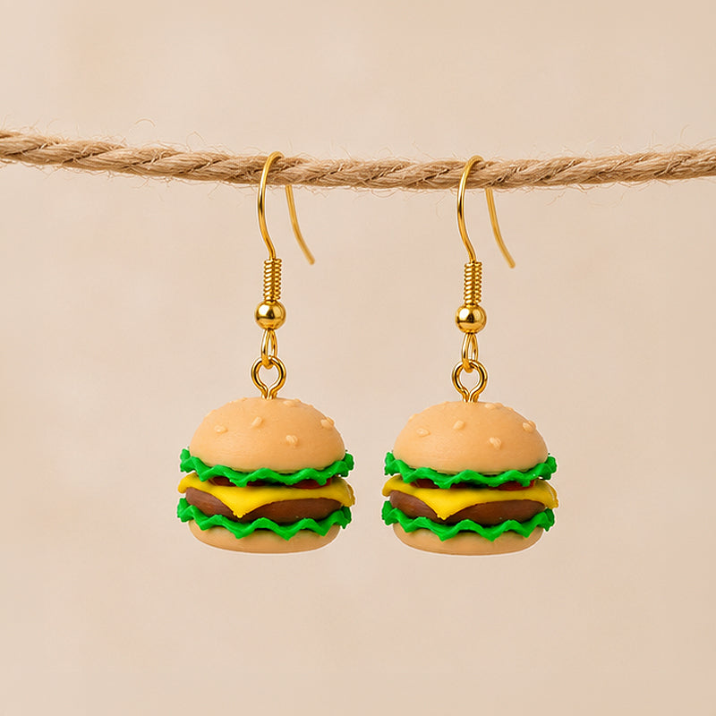 3D Print Oorbel - Hamburger