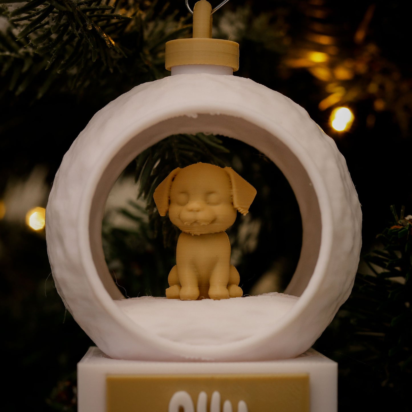 3D Dierenkerstbal - Hond