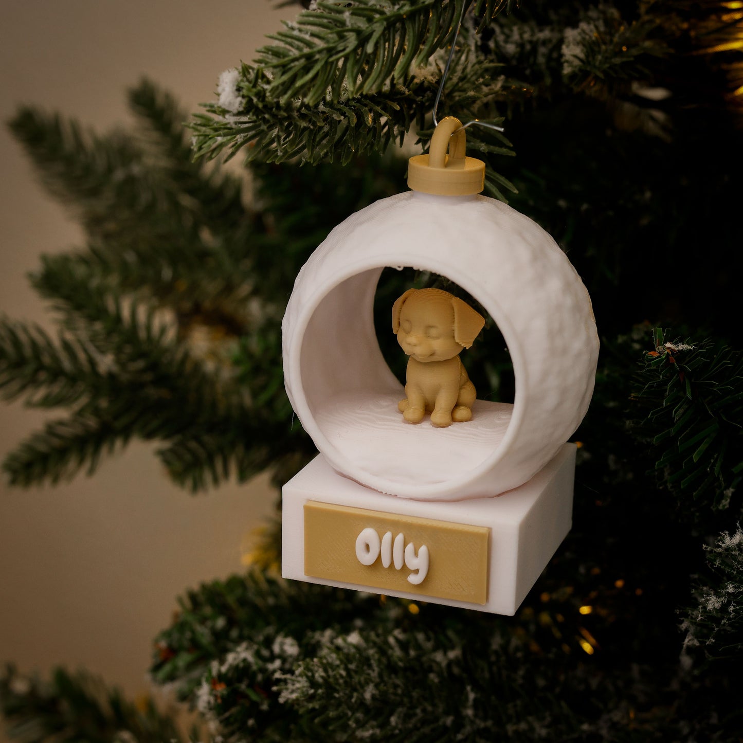 3D Dierenkerstbal - Hond
