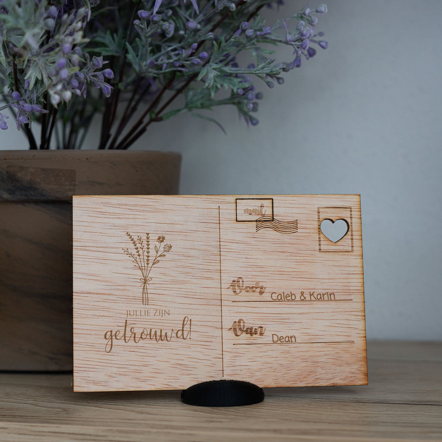 Houten kaart - Jullie zijn getrouwd!