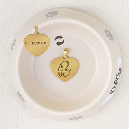 Hondenpenning Hartje - Initial ID