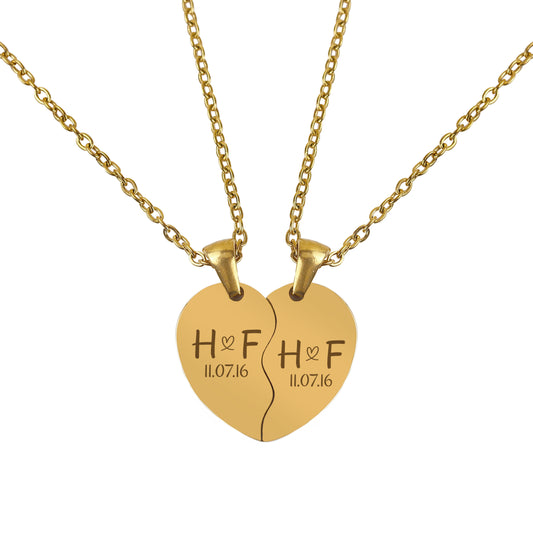 Vriendschapsketting Violette - Initialen + Datum