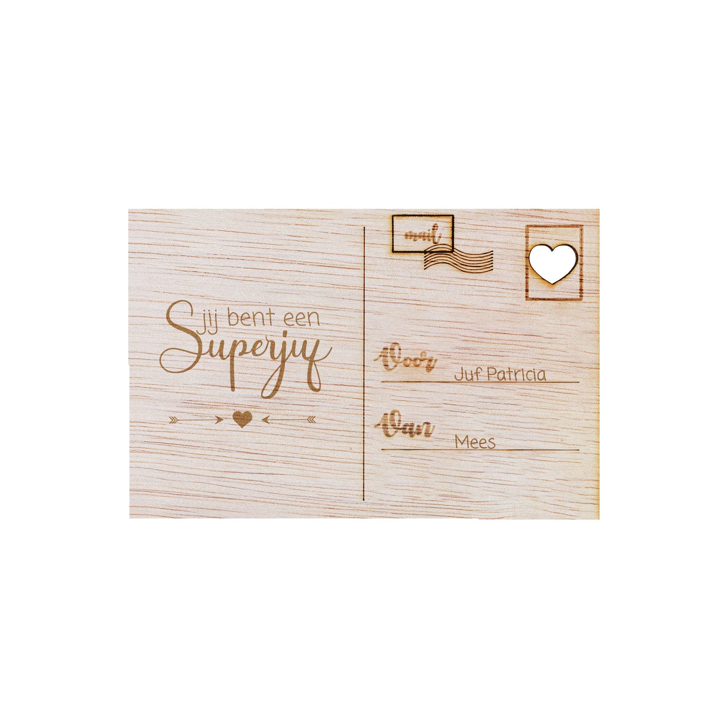 Houten kaart - Superjuf