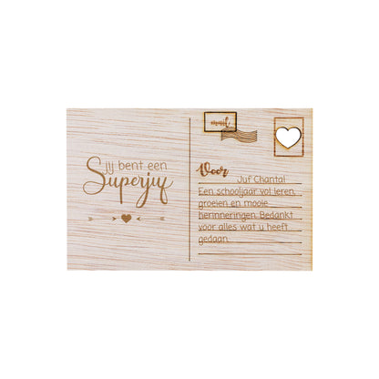 Houten kaart - Superjuf