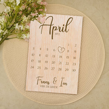 Kalender - Trouwdag