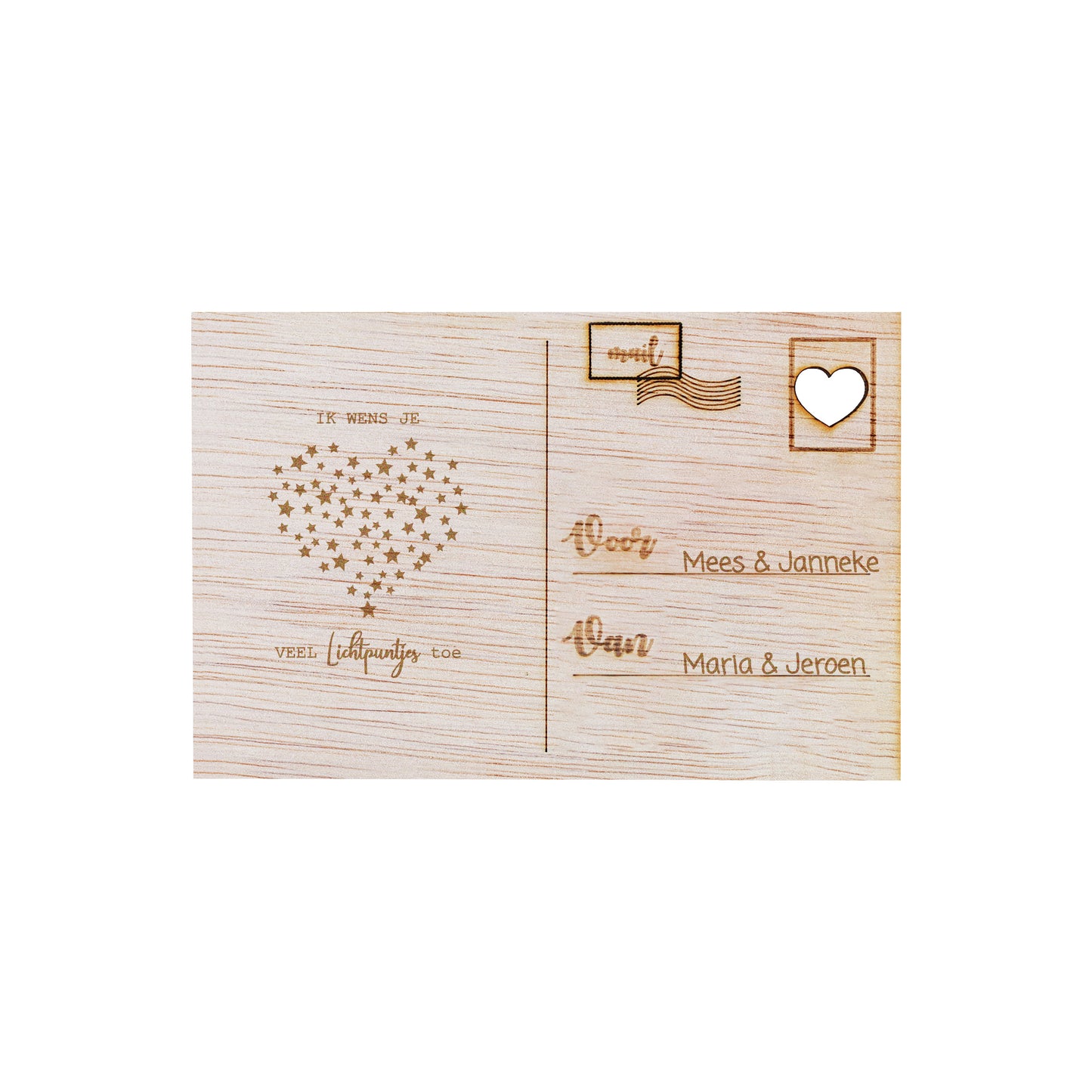 Houten kaart - Lichtpuntje