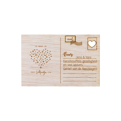 Houten kaart - Lichtpuntje