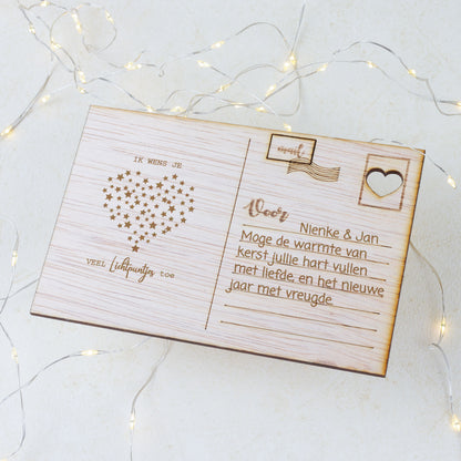 Houten kaart - Lichtpuntje