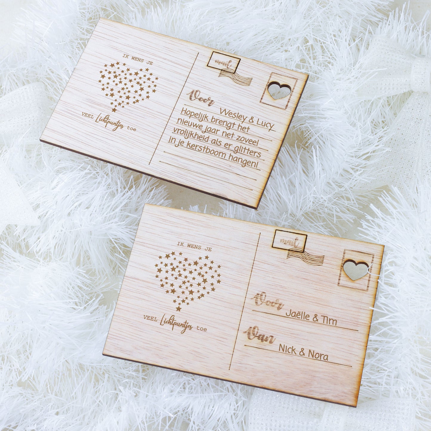 Houten kaart - Lichtpuntje