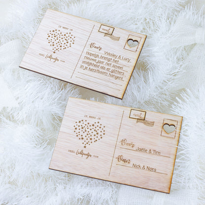 Houten kaart - Lichtpuntje