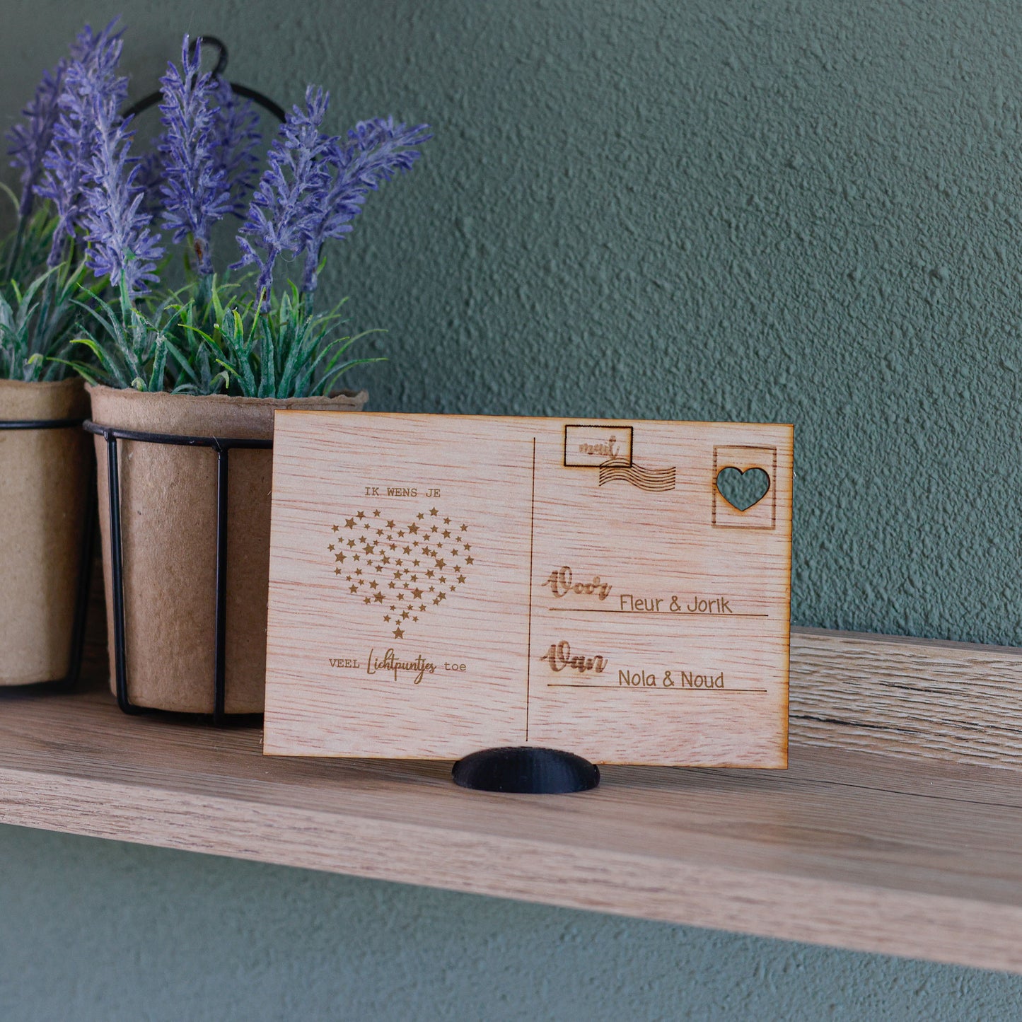 Houten kaart - Lichtpuntje