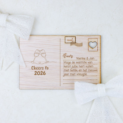 Houten kaart - Cheers to ...