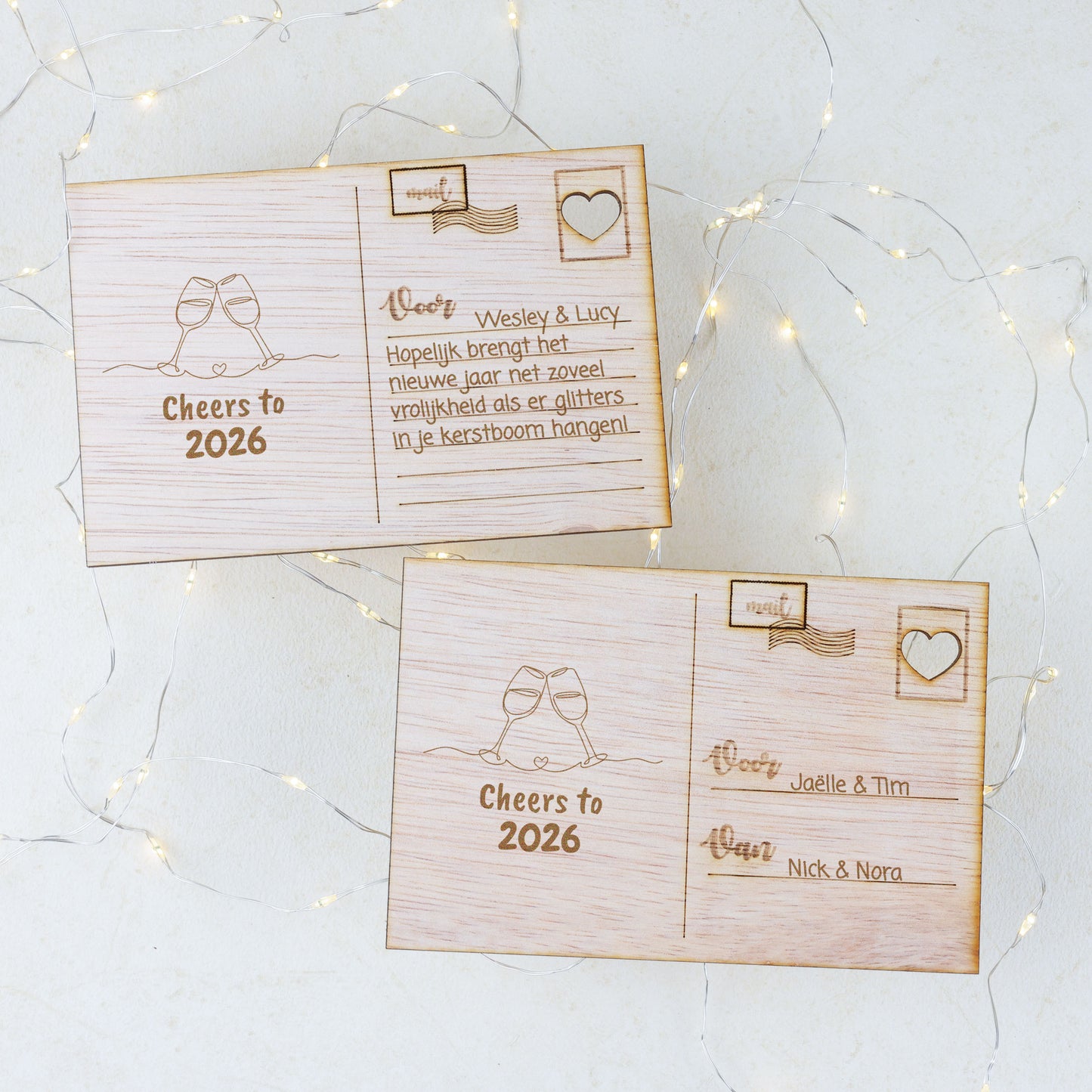 Houten kaart - Cheers to ...