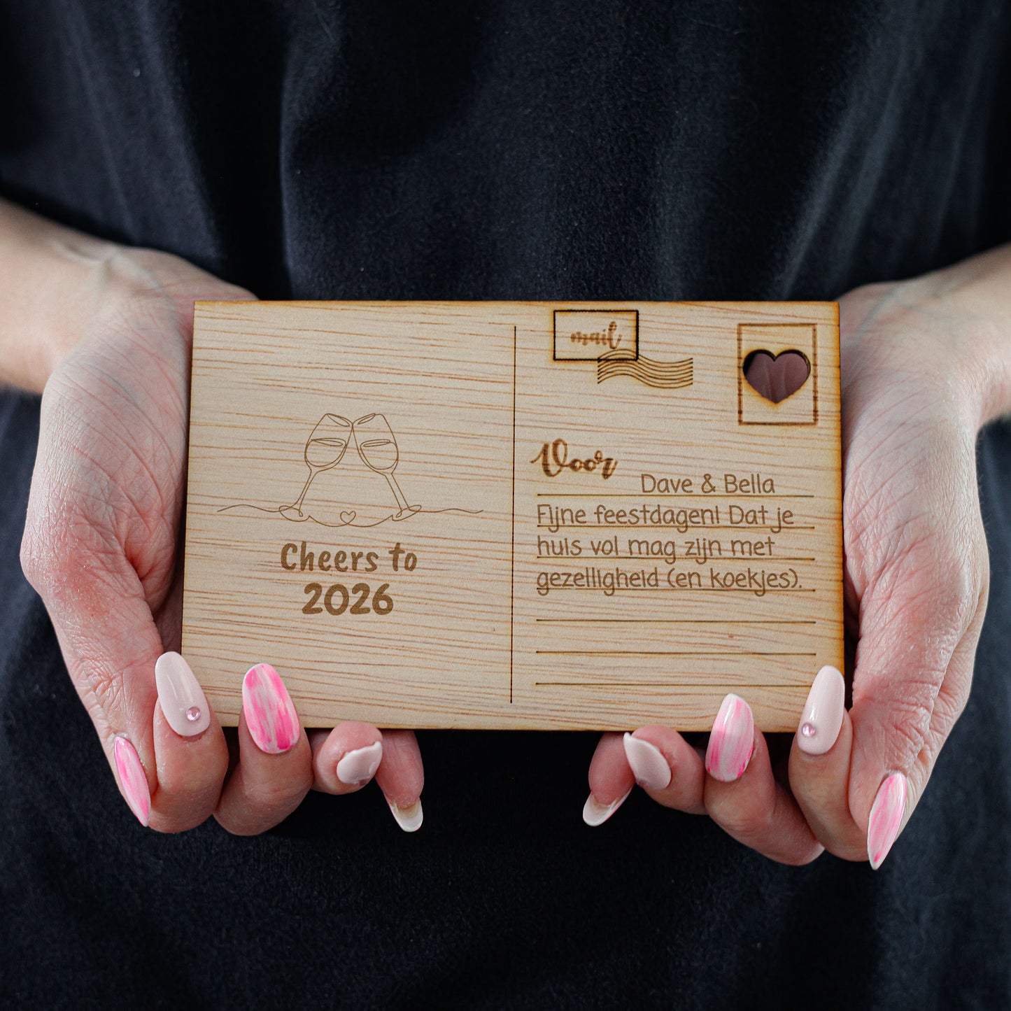 Houten kaart - Cheers to ...