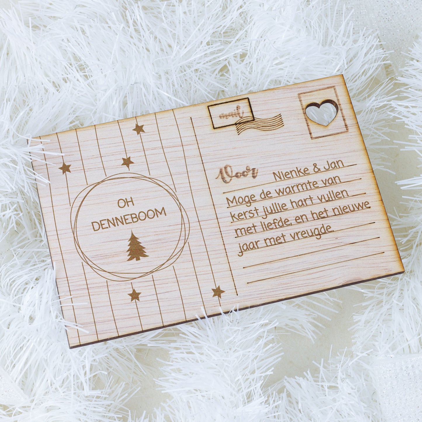 Houten kaart - Oh Denneboom