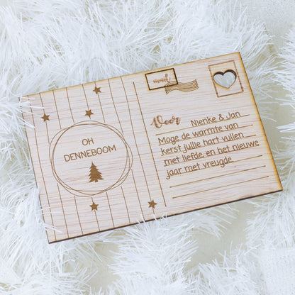 Houten kaart - Oh Denneboom