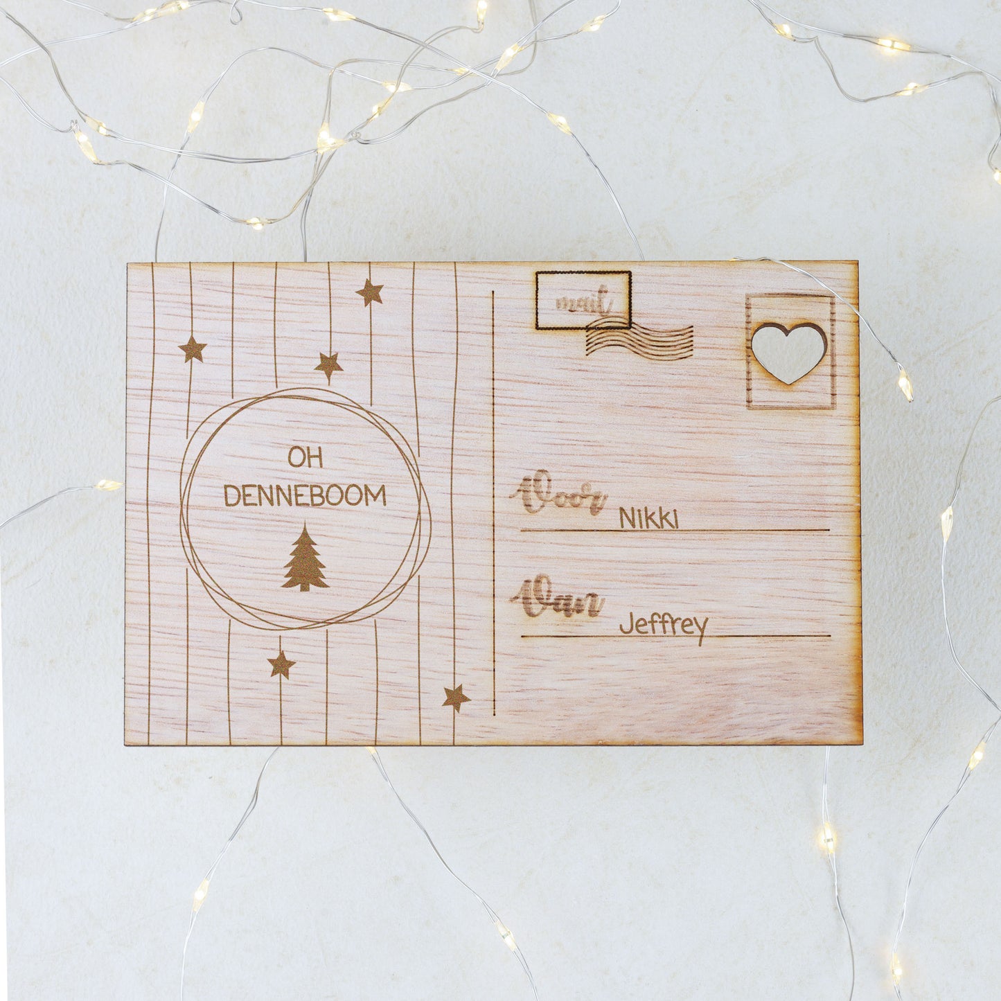 Houten kaart - Oh Denneboom