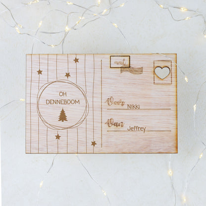 Houten kaart - Oh Denneboom