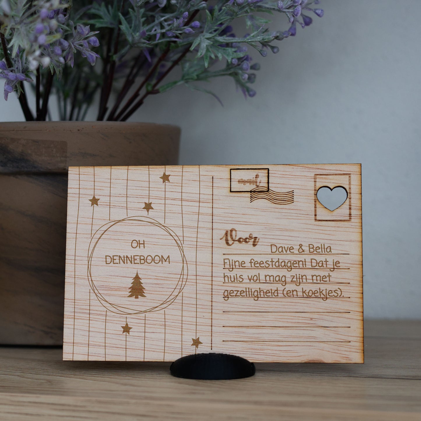 Houten kaart - Oh Denneboom