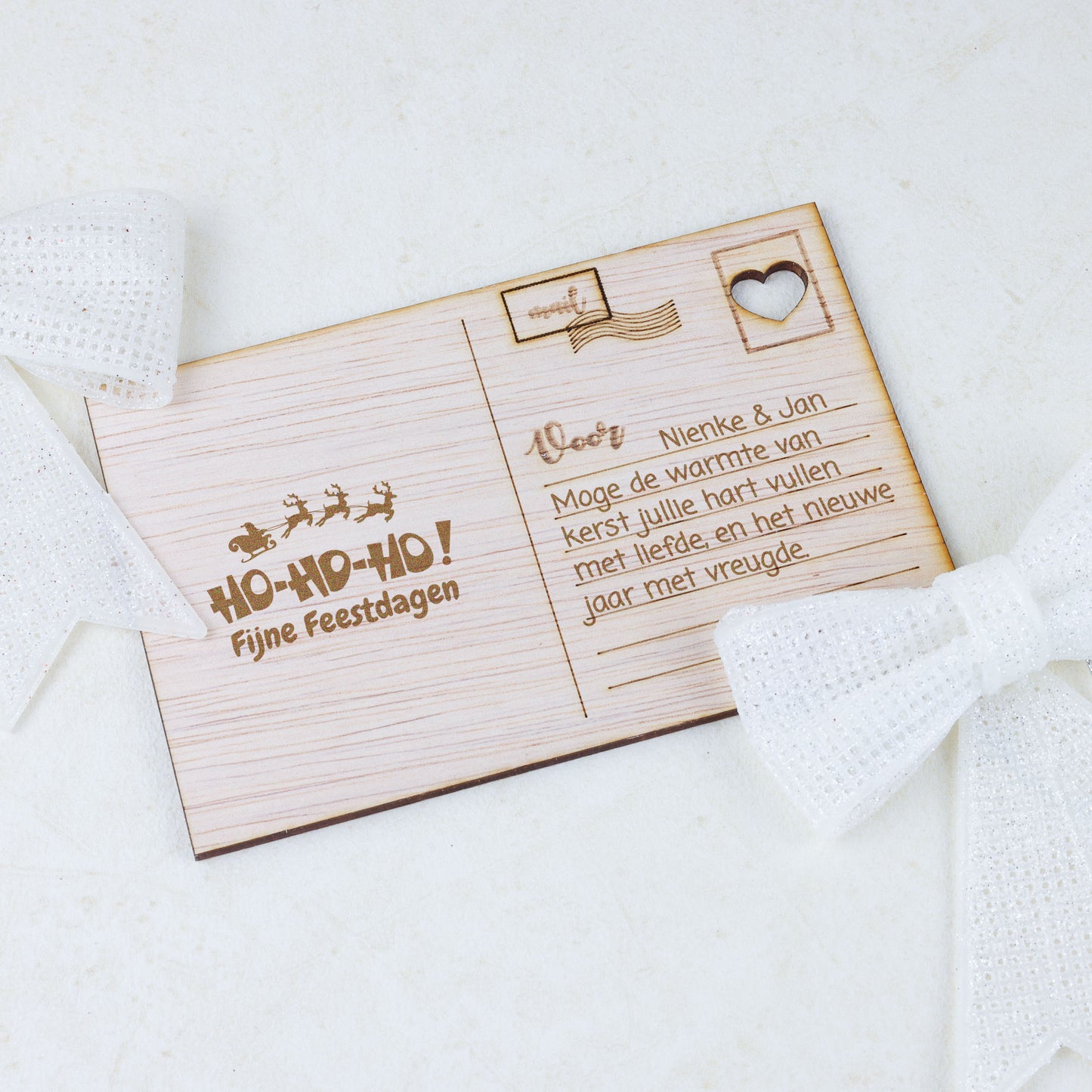 Houten kaart - Ho-Ho-Ho!