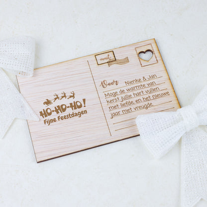 Houten kaart - Ho-Ho-Ho!