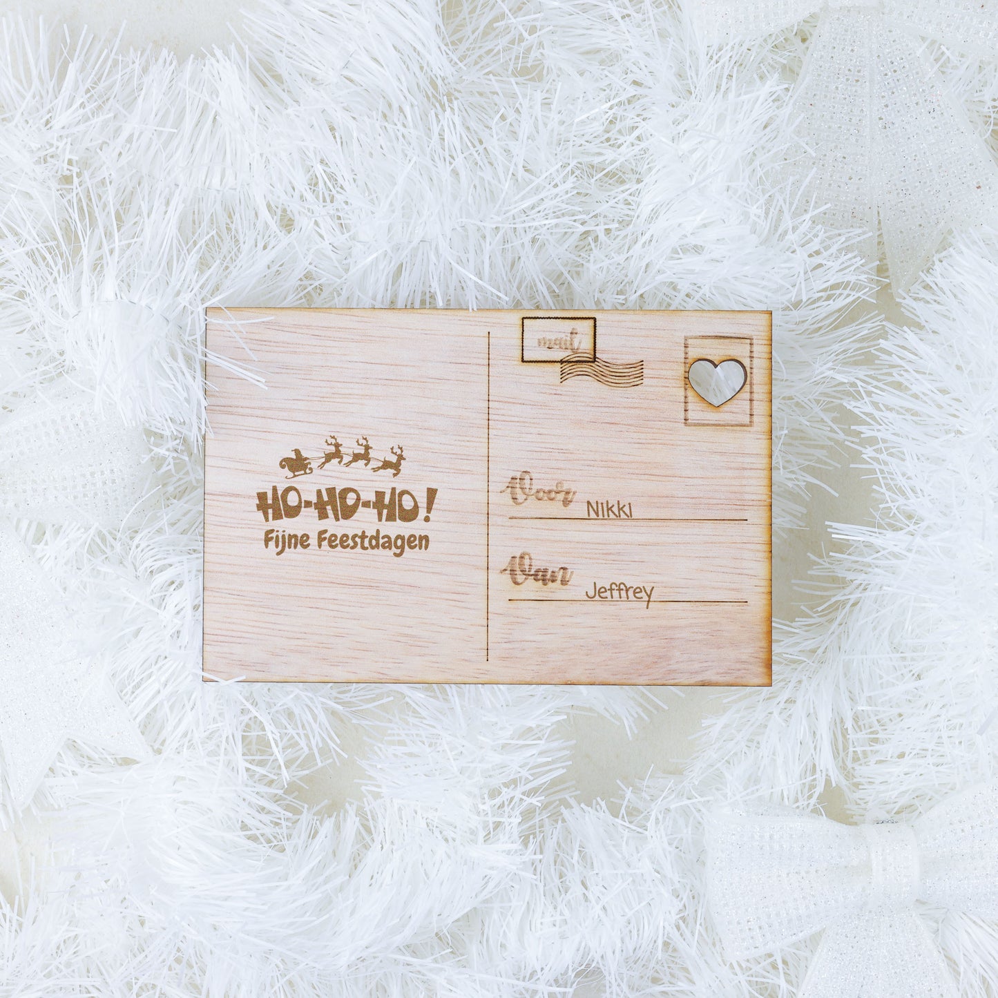 Houten kaart - Ho-Ho-Ho!