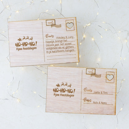 Houten kaart - Ho-Ho-Ho!