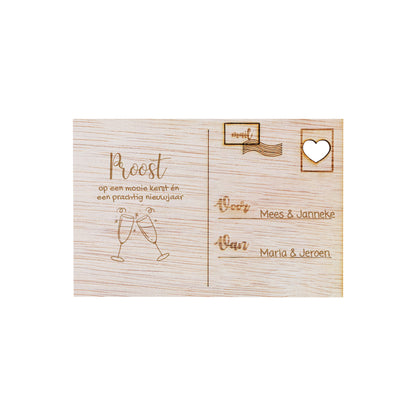 Houten kaart - Proost!