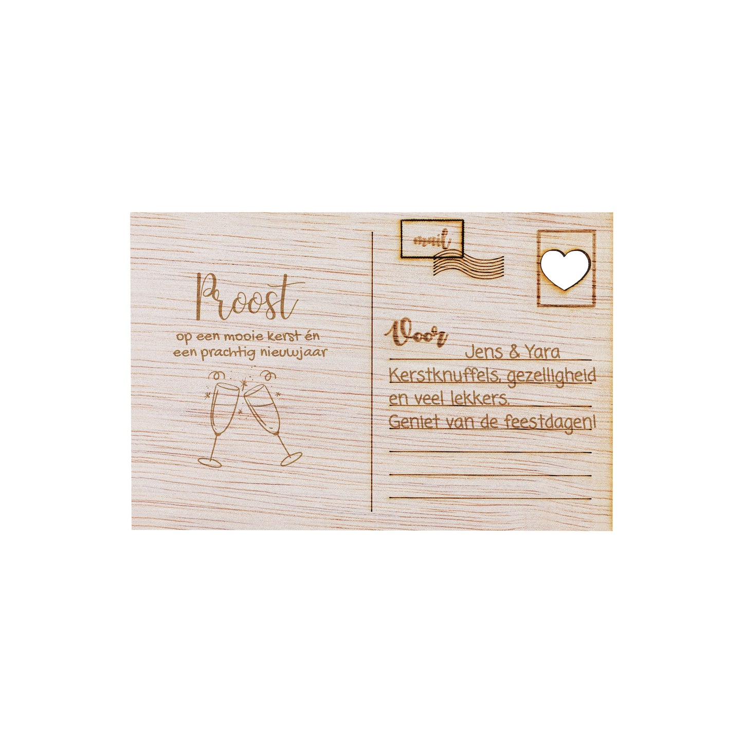 Houten kaart - Proost!