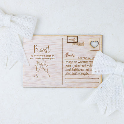 Houten kaart - Proost!
