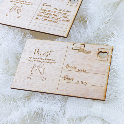 Houten kaart - Proost!