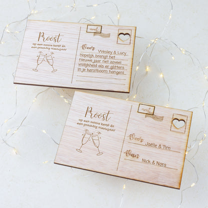 Houten kaart - Proost!