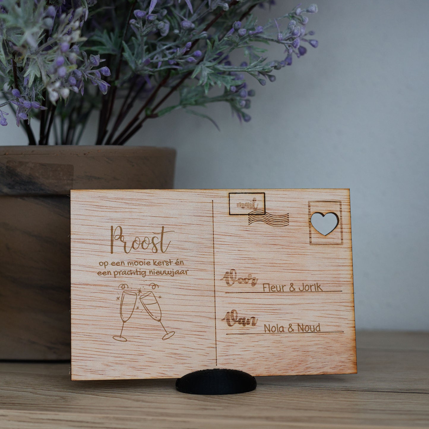 Houten kaart - Proost!