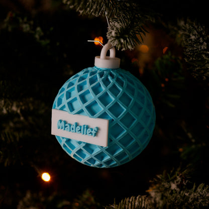 3D Kerstbal - Ruitpatroon