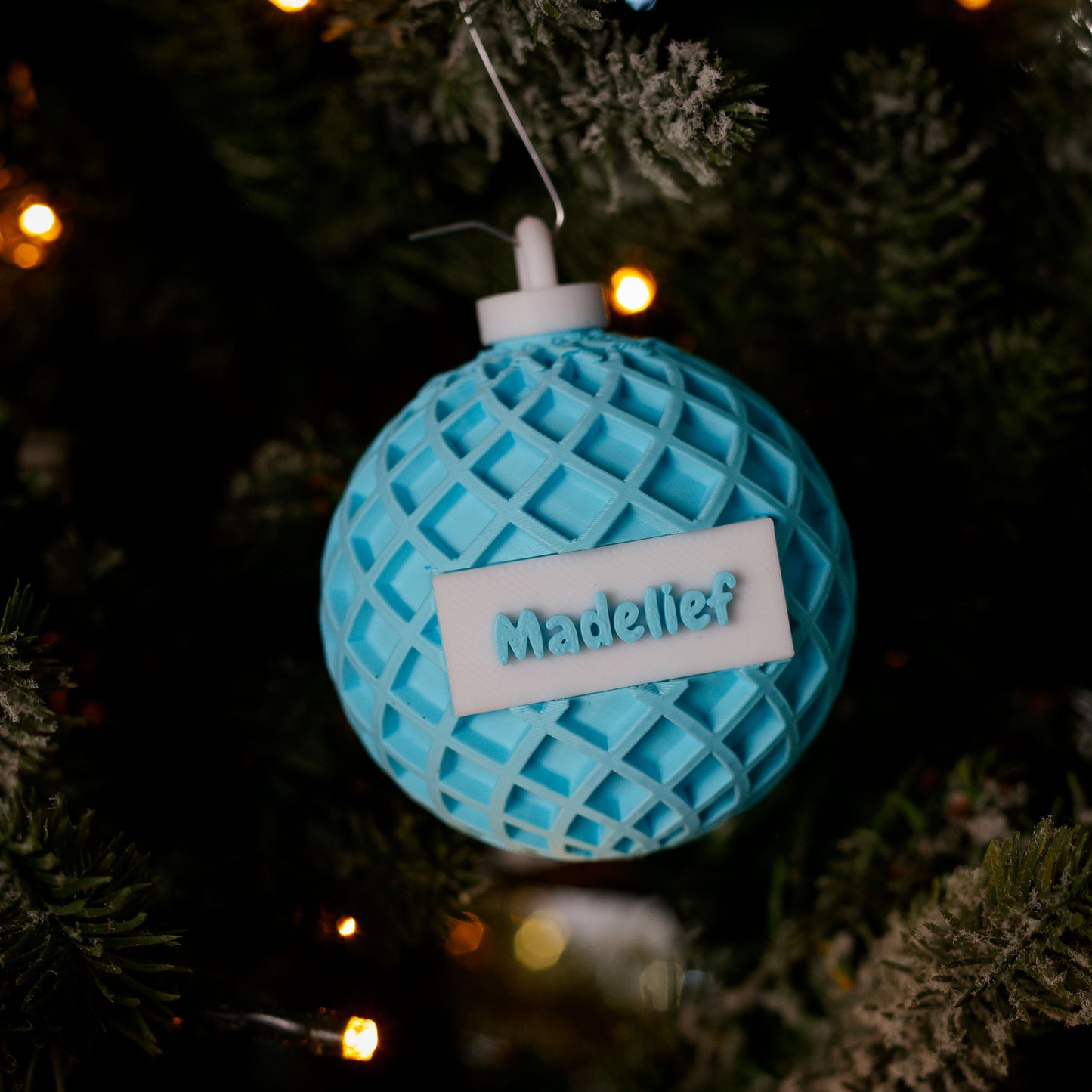 3D Kerstbal - Ruitpatroon