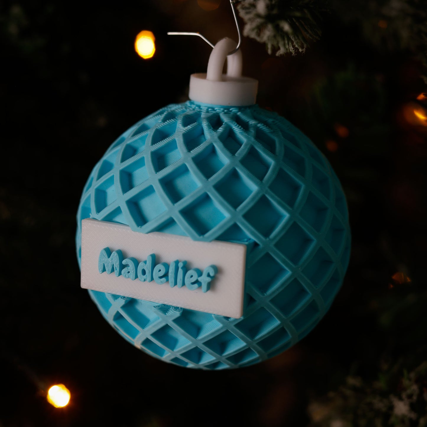 3D Kerstbal - Ruitpatroon