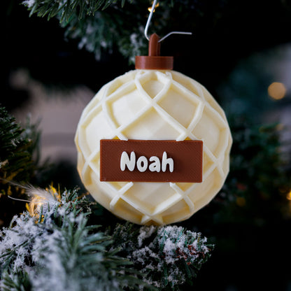 3D Kerstbal - XL Ruitpatroon