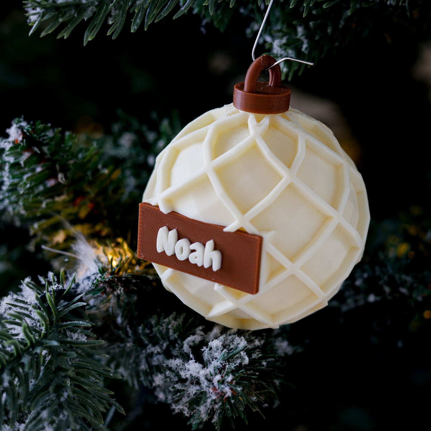 3D Kerstbal - XL Ruitpatroon