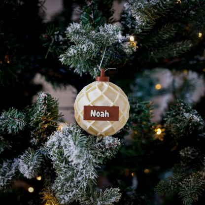 3D Kerstbal - XL Ruitpatroon