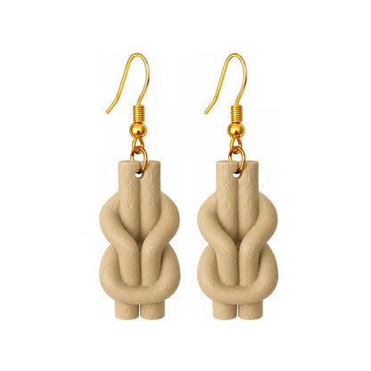 3D Print Oorbel - Twist Knoop
