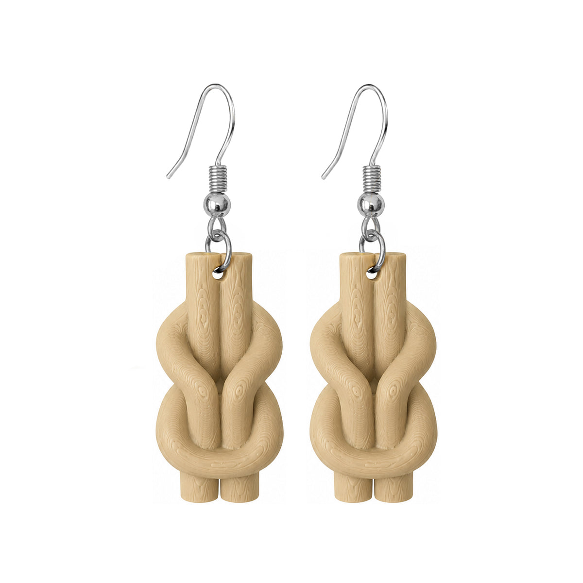 3D Print Oorbel - Twist Knoop