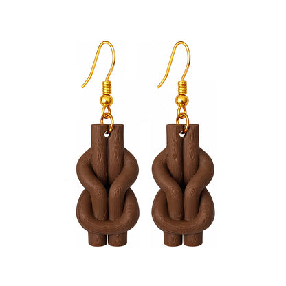 3D Print Oorbel - Twist Knoop
